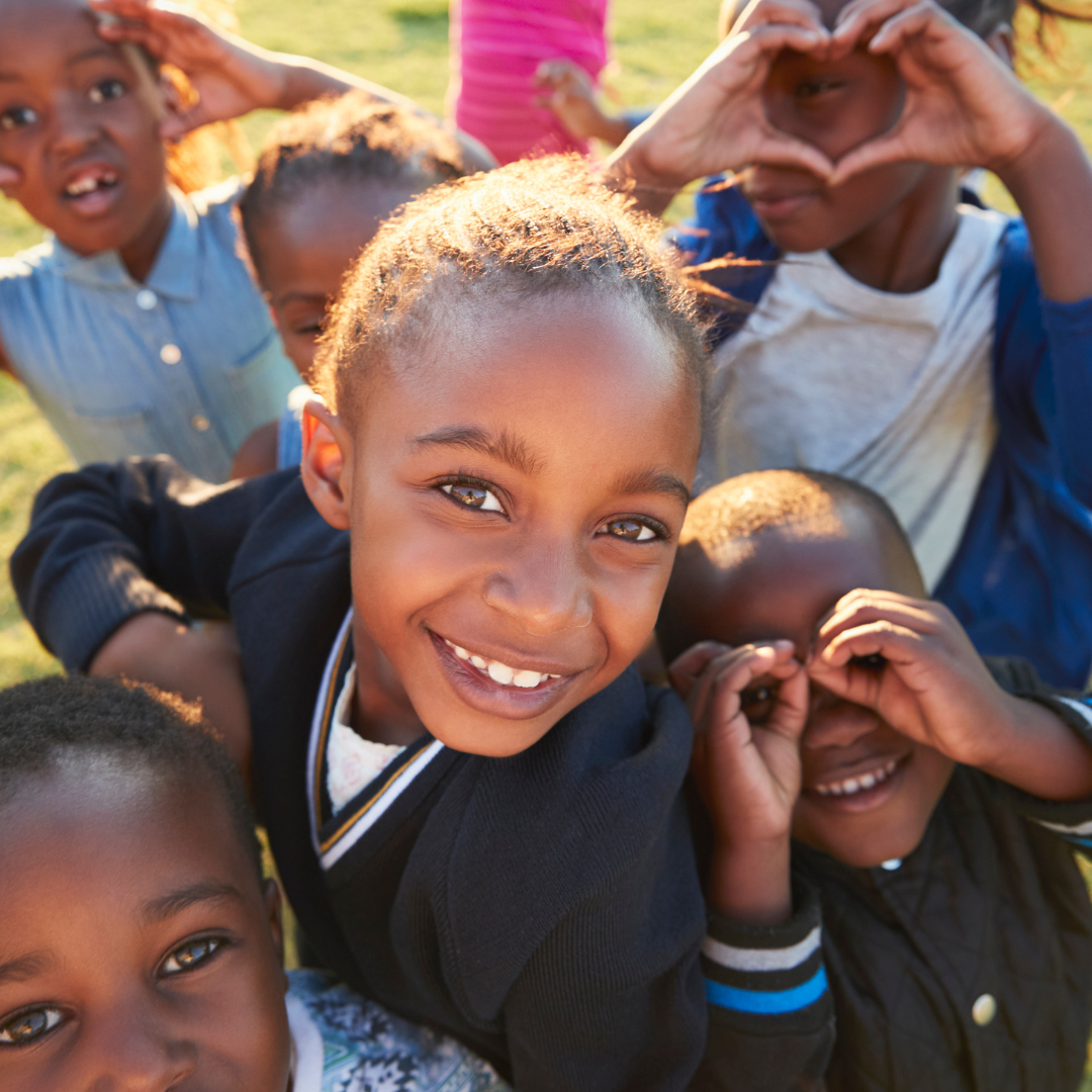 Group of happy children